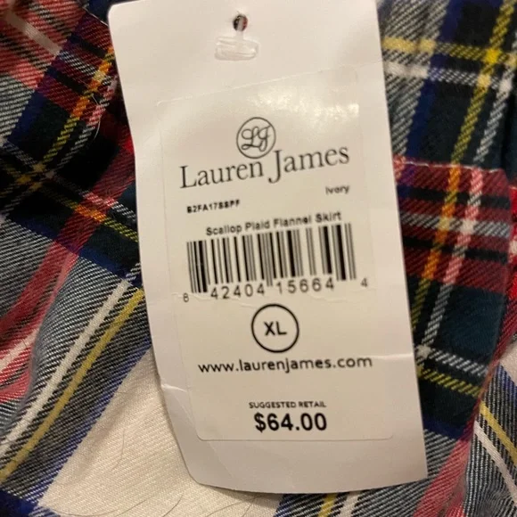 Lauren James Plaid Skirt - Picture 2 of 2